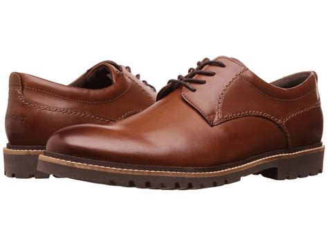 Rockport Leather Marshall Plain Toe Oxford in Brown for Men - Lyst