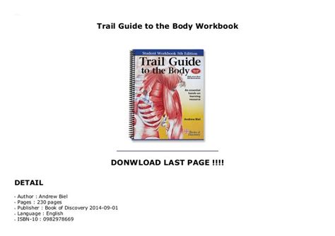 Trail Guide to the Body Workbook