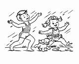 Bluebonkers  Summer Playing In The Sprinkler Activity sketch template