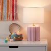 Fluted Kids' Table Lamp Purple - Pillowfort™ : Target