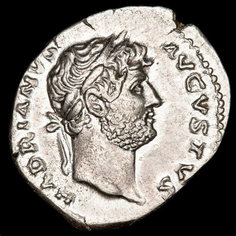 Roman Empire - Denarius - Hadrian (117-138 A.D.) Rome mint in 124-128. COS III, Genius, naked to ...