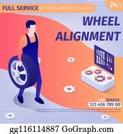 1 Advertisement For Wheel Alignment In Banner Design Clip Art | Royalty Free - GoGraph