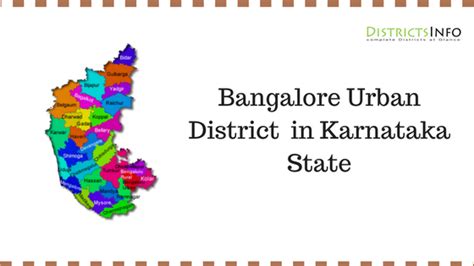 Bangalore Urban District With Taluks in Karnataka State