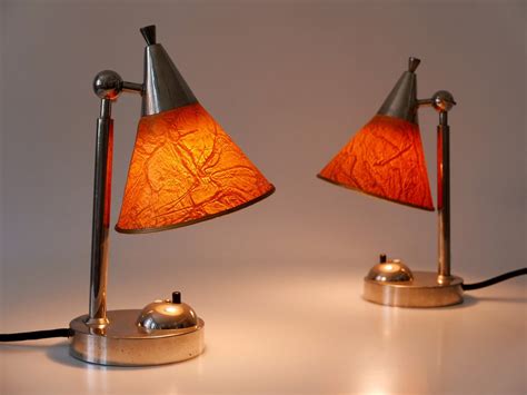 Art Deco Bauhaus Bedside Table Lamps, Germany, 1920s, Set of 2 for sale at Pamono