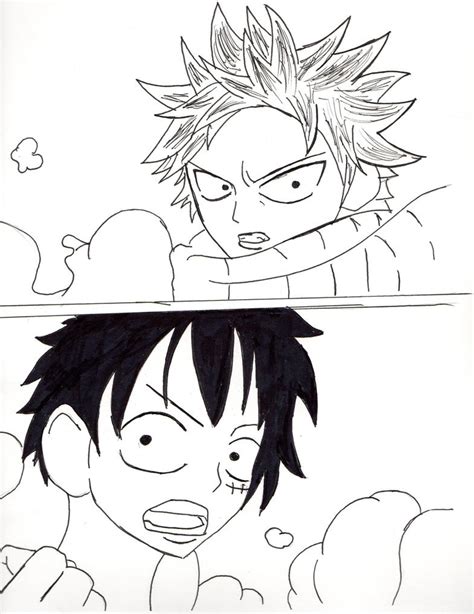 Luffy VS. Natsu 1 by Irisminomaru500 on DeviantArt