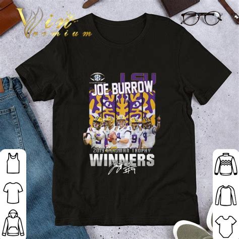 SEC LSU Tigers Joe Burrow 2019 Heisman Trophy Winners Signature shirt ...