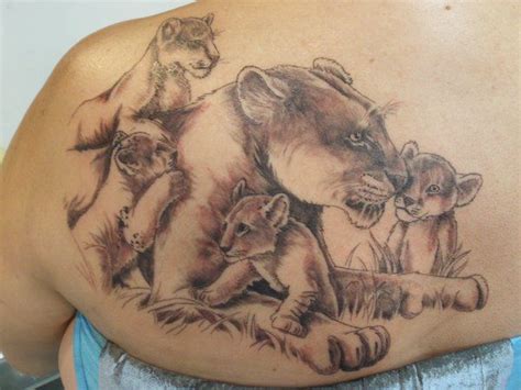 A Roar of Inspiration: 50 Examples of Lion Tattoo | Art and Design | Lioness and cub tattoo ...