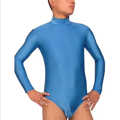 Aliexpress.com : Buy Adult Lycra Spandex High Neck Leotards Long Sleeve ...