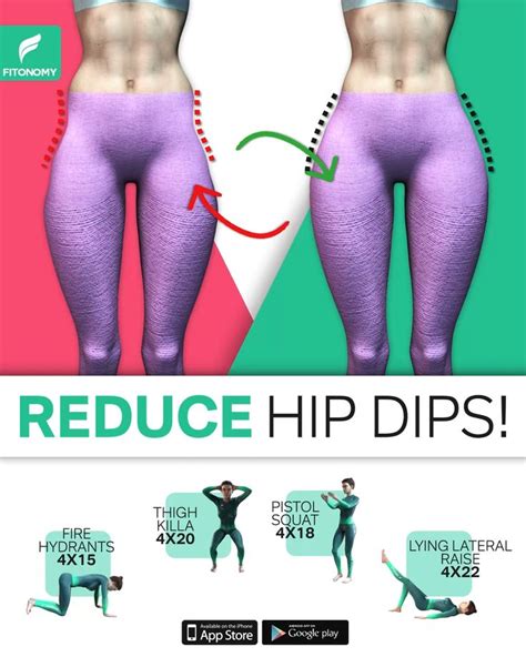 REDUCE HIP DIPS! [Video] in 2021 | Hips dips, Hip dip exercise, Body weight hiit workout