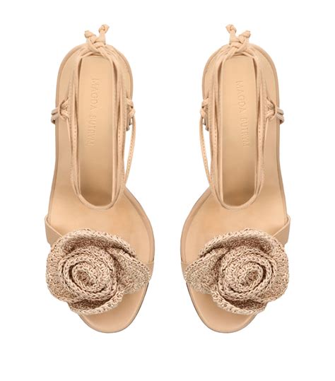 Womens Magda Butrym beige Crochet Flower Sandals 105 | Harrods # {CountryCode}
