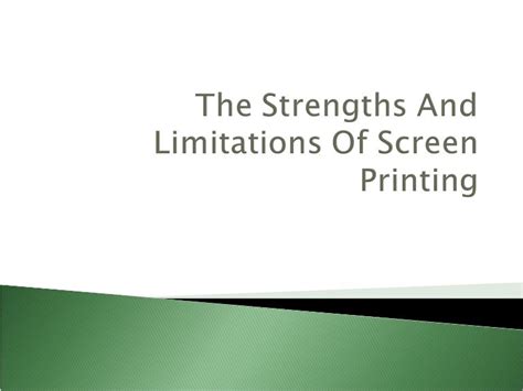 Advantages & disadvantages of screen printing