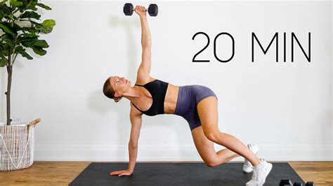 20 MIN FULL BODY WORKOUT With Weights (At Home Strength) - YouTube