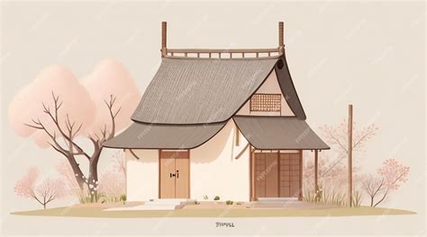 Premium AI Image | Idyllic Village House A Simple Educational Drawing