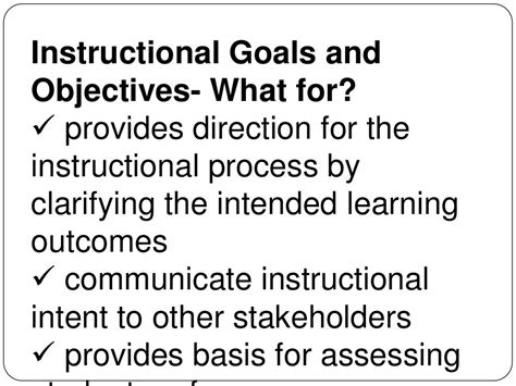 Assessing learning outcomes objectives