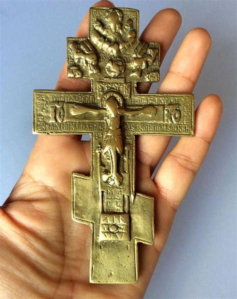 orthodox cross, original old Russian Bronze Cross, 19-20th century صليب | Orthodox cross ...