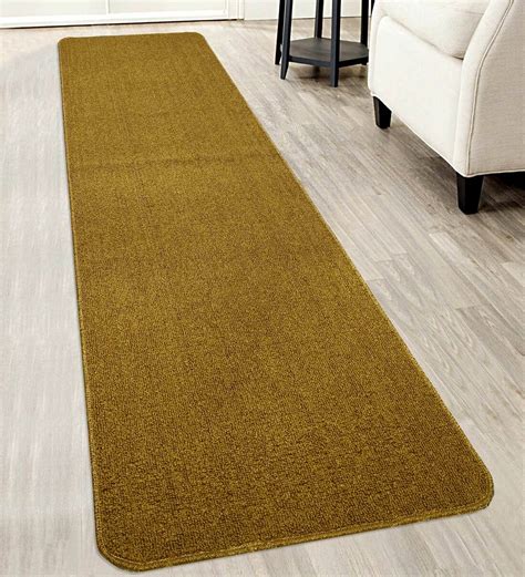 Buy Gold Polypropylene Solid 10 X 2 Feet Hallway Runners Runner by Saral Home at 43% OFF by ...