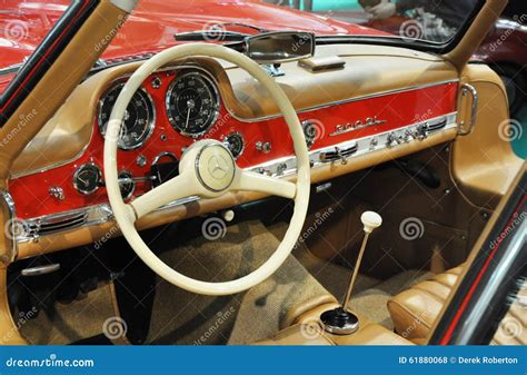 Mercedes 300SL Interior editorial stock photo. Image of iconic - 61880068