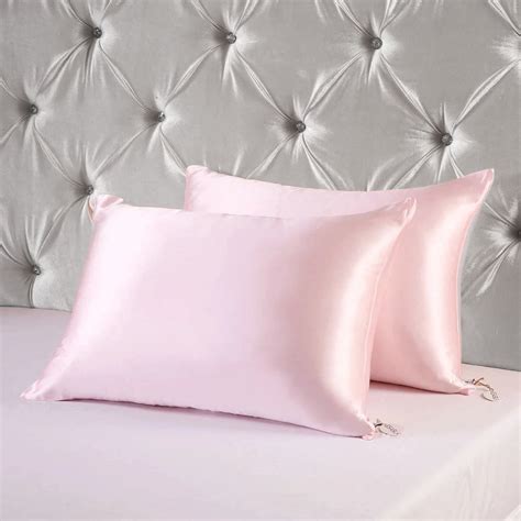 Gilbin Satin Pillowcase for Hair and Skin Silk Pillowcases Set of 4 - with Envelope Closure ...