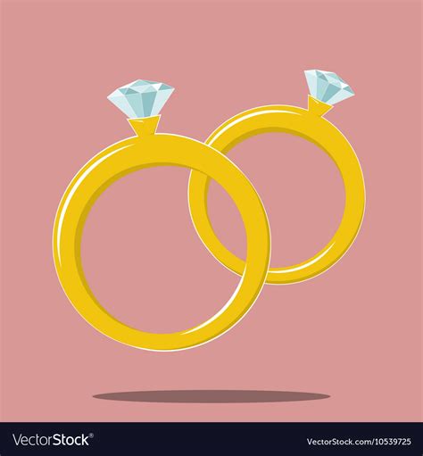 Two rings marriage symbol Royalty Free Vector Image