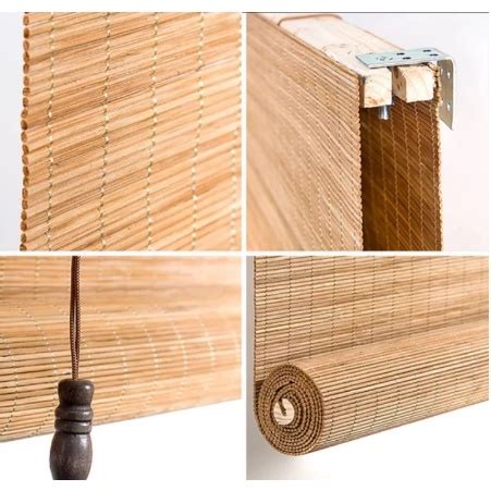 Native Bamboo Blinds, Roller Bamboo Blinds Living Room Light Filtering ...