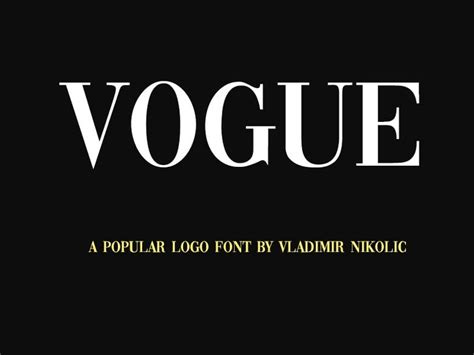 Vogue Font - Dafont Free