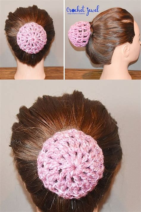 How to Make a Crochet Hair Bun Cover Holder Tutorial | Crochet hair accessories, Crochet hair ...