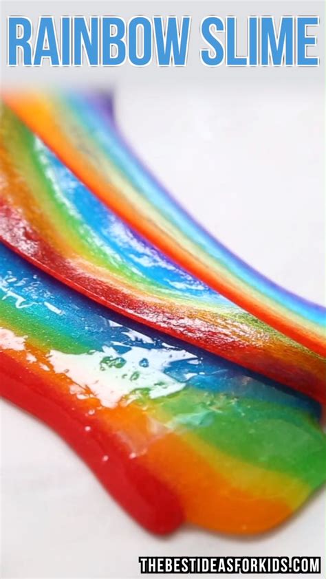 RAINBOW SLIME - wow this rainbow slime recipe is so cool!! So easy to put together too with just ...