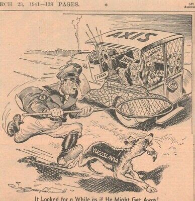 WORLD WAR TWO Original Newspaper Political Cartoons 1940 to 1941 + Color Map £4.02 - PicClick UK
