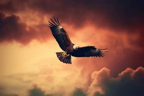 Premium AI Image | Wild majestic eagle flying Generate Ai