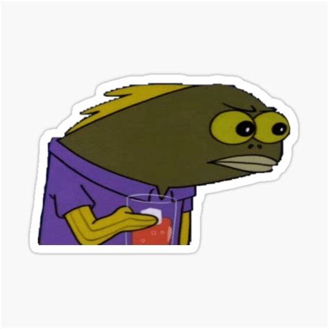 'Spongebob angry fish ' Sticker by emmae11 in 2021 | Spongebob ...