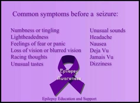 Pre-seizure symptoms | Epilepsy awareness, Seizure symptoms, Feeling sick