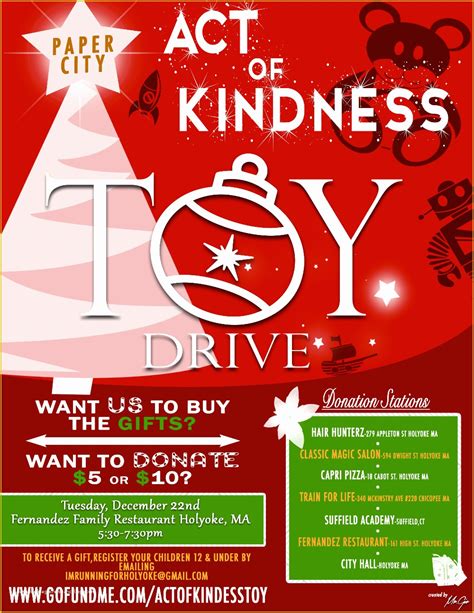 Toy Drive Flyer Template Free Of Holyoke Act Of Kindness toy Drive by Harry Melendez Gofundme ...