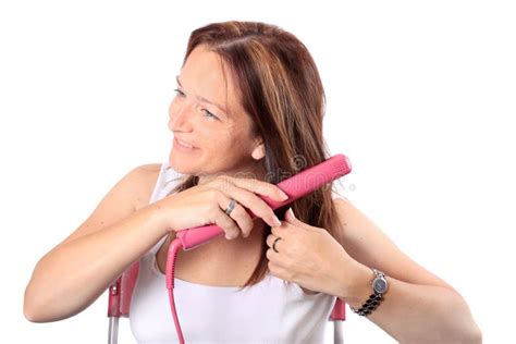 Hair Straightening stock photo. Image of irons, hairstyling - 16404586