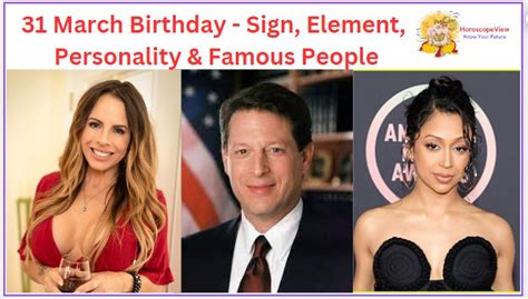 31 March Birthday - Famous Birthdays List & Personality