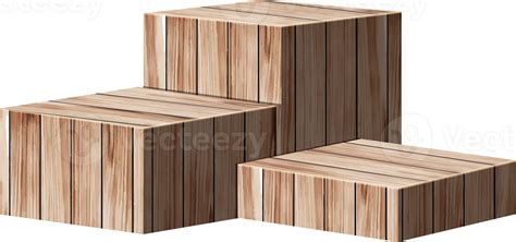 Wooden product display podium 10135572 PNG