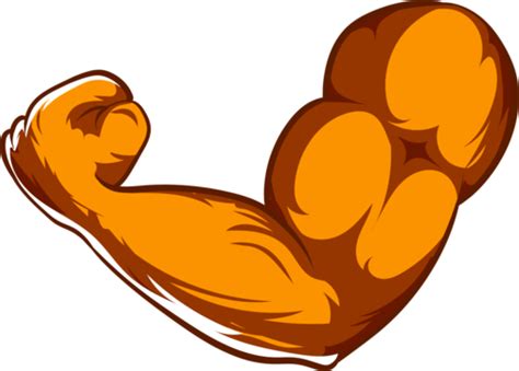 Cartoon Cartoon Male Cartoon Flexing Muscles Clipart Vector, Sticker ...