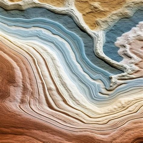 Premium Photo | A close up of a rock formation with a blue and white pattern.