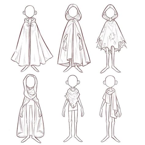 Cloak Drawing Reference and Sketches for Artists