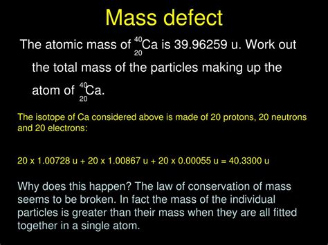 PPT - Isotopes Mass Defect E = mc 2 PowerPoint Presentation, free download - ID:5877002