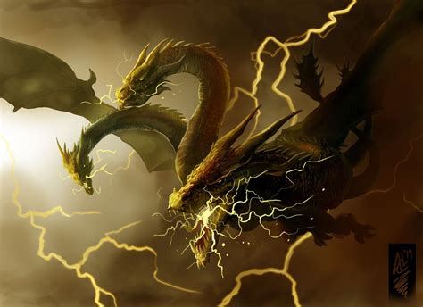 best HD wallpaper: King Ghidorah Wallpaper