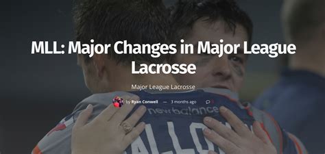 Boston Globe – “Major League Lacrosse increases salary cap, adds two ...