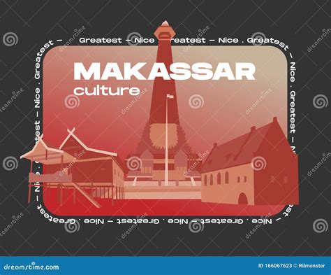 Makassar Culture Banner for Landing Page Stock Illustration ...