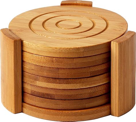 Wooden Coaster Set Coasters Kitchen & Dining trustalchemy.com