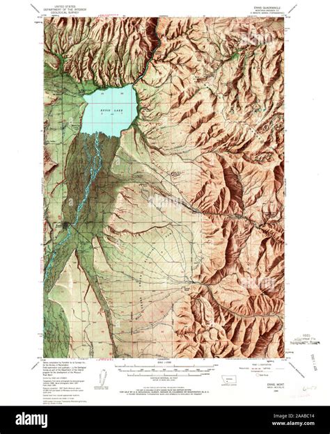 Map of ennis montana hi-res stock photography and images - Alamy