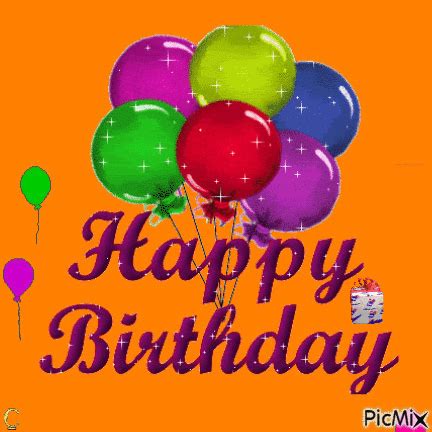 Happy Birthday Balloons - Free animated GIF - PicMix
