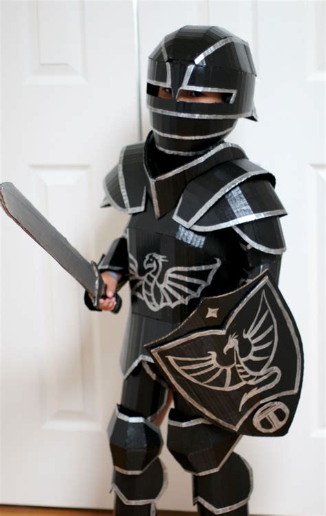 Black Knight Costume | Knight costume, Cardboard costume, Kids costumes