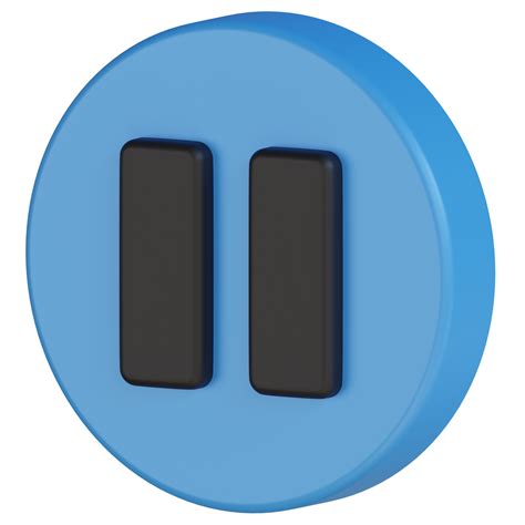 Pause Button 3D Render Icon 14919728 PNG