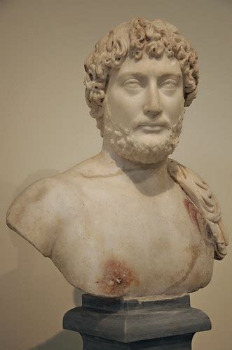 Marble portrait bust of the emperor Hadrian, found in the … | Flickr