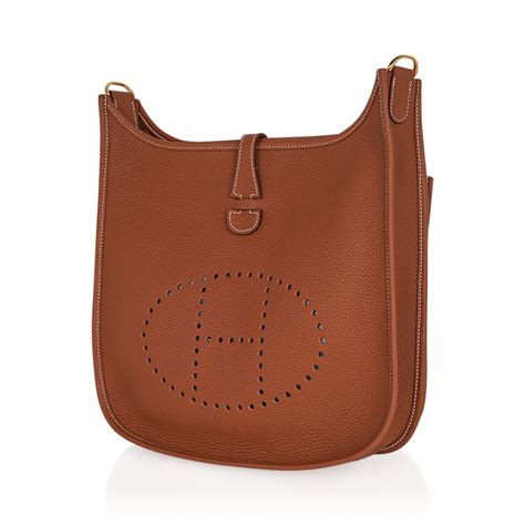 Hermes Evelyne PM Bag Gold Clemence Gold Hardware – Mightychic