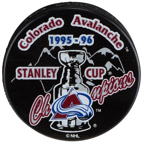 Colorado Avalanche Fanatics Authentic Unsigned 1996 Stanley Cup Champions Logo Hockey Puck